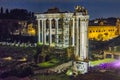 Roman Forum Night Scene Royalty Free Stock Photo