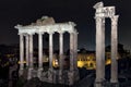 Roman Forum by night Royalty Free Stock Photo