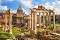 Roman Forum in Rome Royalty Free Stock Photo