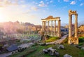 Roman Forum in Rome, Italy. Antique ancient town Royalty Free Stock Photo