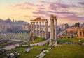 Roman Forum in Rome, Italy. Antique ancient town Royalty Free Stock Photo