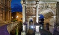 Roman Forum in Rome, Italy. Antique structures with columns. Royalty Free Stock Photo