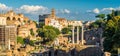 Roman Forum in summer, Rome, Italy Royalty Free Stock Photo