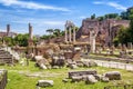 Roman Forum view in summer, Rome, Italy Royalty Free Stock Photo