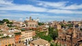 Roman forum, view of the Temple of Romulus from the Palatine Hi Royalty Free Stock Photo