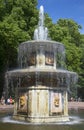 Roman fountain closeup July day. Peterhof Royalty Free Stock Photo