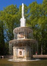 Roman fountain. This is one of two symmetrical fountains. Petergof, Russia.