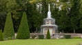 Roman Fountains in the Peterhof palace and gardens. Petergof, Saint Petersburg, Russia