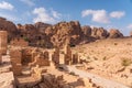 Roman gate in Petra ruin and ancient city of Nabatean kingdom in Jordan, Wadi Musa, Jordan, Arab