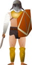 Roman gladiator - provocator type Royalty Free Stock Photo