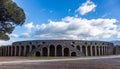 Roman gladiatorial arena in the city of Pompeii located at the foot of Vesuvius Royalty Free Stock Photo