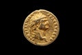 Roman gold aureus coin reverse of Roman Emperor Domitian