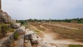 Roman Hippodrome. Roman archaeological remains in Tyre. Tyre is an ancient Phoenician city. Tyre, Lebanon Royalty Free Stock Photo