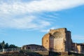 Roman imperial ancient building in Rome ruins excavations, Italy