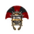 Roman legionary helmet on an isolated white background. 3d illustration Royalty Free Stock Photo