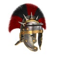 Roman legionary helmet on an isolated white background. 3d illustration Royalty Free Stock Photo