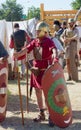 Roman Legionary Soldier at a Historical Reenactment