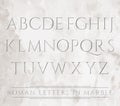 Roman letters in stone Royalty Free Stock Photo