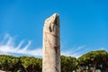 Roman marble broken column - Ostia Antica Rome Royalty Free Stock Photo