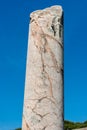 Roman marble broken column - Ostia Antica Rome Royalty Free Stock Photo