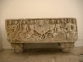 Roman marble sarcophagus scuplture detail