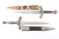 Roman military daggers on white background Royalty Free Stock Photo