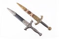 Roman military daggers on white background Royalty Free Stock Photo