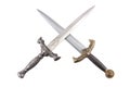 Roman military daggers on white background Royalty Free Stock Photo