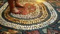 Roman Mosaic Ancient Tile Work Beautiful Mysterious History Royalty Free Stock Photo