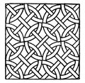 Roman Mosaic Circle Pattern is a mosaic made during the Roman period, vintage engraving