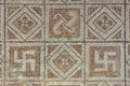 Roman mosaic tiles in La Olmeda village. Palencia, Spain