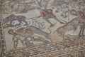 Roman mosaic tiles in La Olmeda village. Palencia, Spain