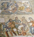 Roman Mosaics in House of Aion Royalty Free Stock Photo