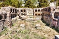 Roman necropolis columbarium in ancient Ostia - Italy Royalty Free Stock Photo