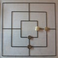 Replica of ancient Roman Nine Man Morris board game, top view