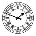 Roman numeral clock Royalty Free Stock Photo