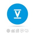 Roman numeral five icon. Roman number five sign.