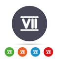 Roman numeral seven icon. Roman number seven sign.