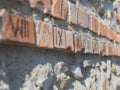 Roman numerals bricks sundial