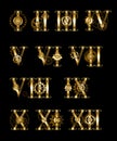 Roman numerals with gears