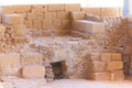 Roman old stone oven in caesarea Archaeological site close to He