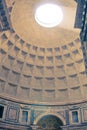 Roman Pantheon's dome , Rome Italy Royalty Free Stock Photo