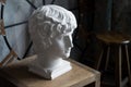 Roman plaster head of Antinous. Art Object