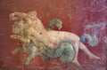 Roman Pompeian fresco representin mitolgical figures