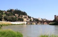 Roman Ponte Pietra over the Adige River, Verona Royalty Free Stock Photo