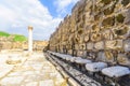 Roman public toilet in the ancient city of Bet Shean Royalty Free Stock Photo