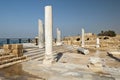 Roman rests of the Caesarea town, Israel Royalty Free Stock Photo