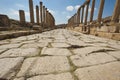 Roman road in Jerash, Jordan