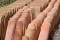 Roman roof tiles Royalty Free Stock Photo