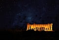 Roman ruins at Agrigento Sicily under the stars